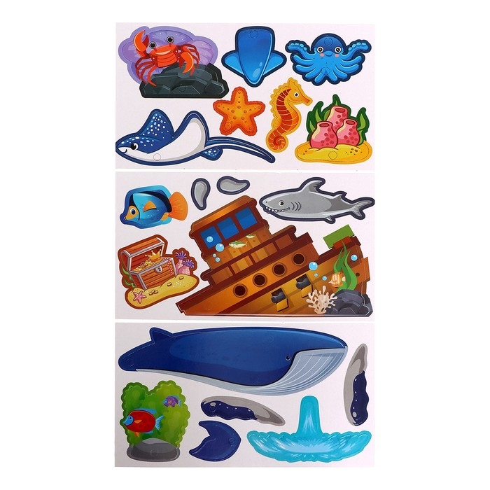 Конструктор винтовая мозаика «Морской мир», с электрическим шуруповертом, 193 детали Конструктор винтовая мозаика «Морской мир», с электрическим шуруповертом, 193 детали