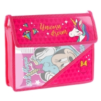 Папка для тетрадей А5, на липучке, пластик, Минни Маус и Единорог Папка для тетрадей А5, на липучке, пластик, Минни Маус и Единорог