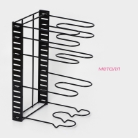 Подставка для сковородок Доляна, 25×22×38 см, цвет чёрный Подставка для сковородок Доляна, 25×22×38 см, цвет чёрный