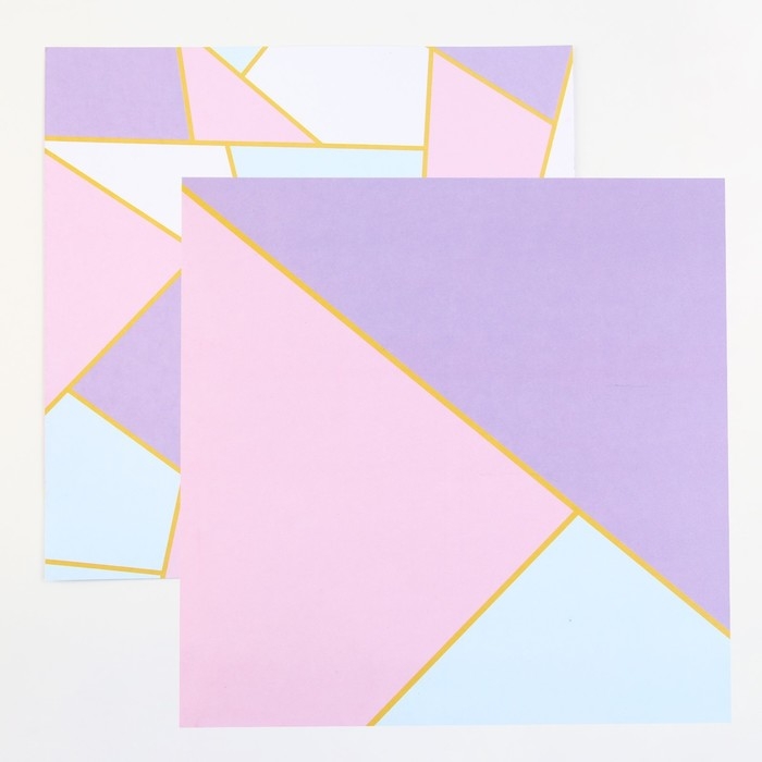 Набор бумаги для скрапбукинга &laquo;Яркая геометрия&raquo;, 12 листов, 30.5 х 30.5 см, 180 г/м&sup2;