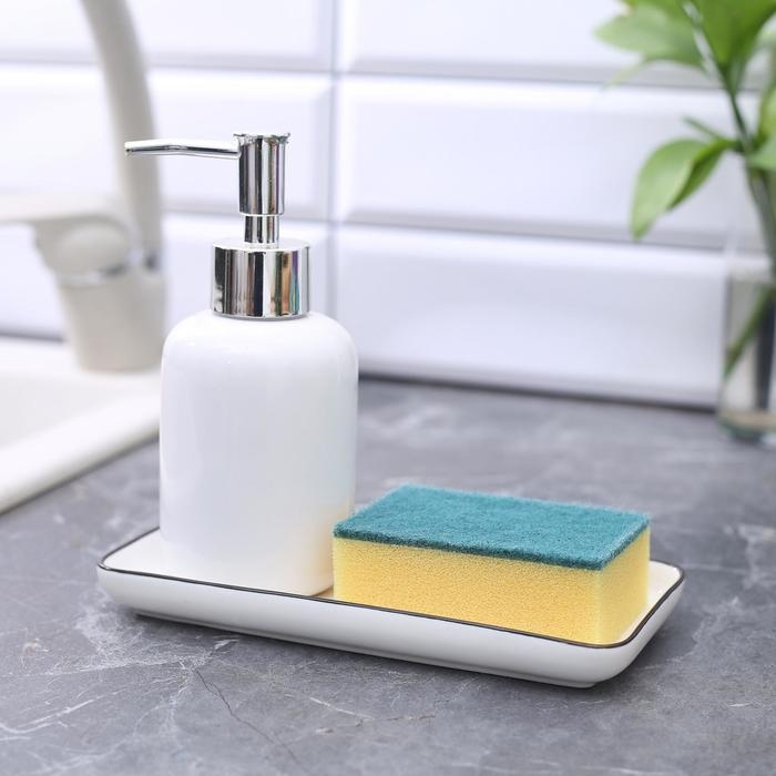 Набор губок для посуды с чистящим слоем Доляна &laquo;Макси&raquo;, 9&times;6&times;3,5 см, 10 шт