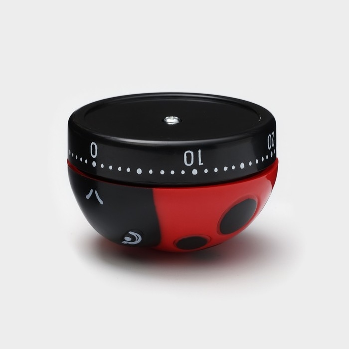 Таймер механический &laquo;Божья коровка&raquo;, 6&times;6&times;3,8 см