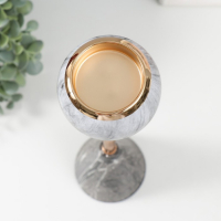 Подсвечник металл на 1 свечу "Серый мрамор" 45.5х8.5х8.5 см Подсвечник металл на 1 свечу "Серый мрамор" 45.5х8.5х8.5 см