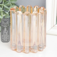 Подсвечник стекло "Блюр" d-6,5 см карамель 9х9х11 см Подсвечник стекло "Блюр" d-6,5 см карамель 9х9х11 см