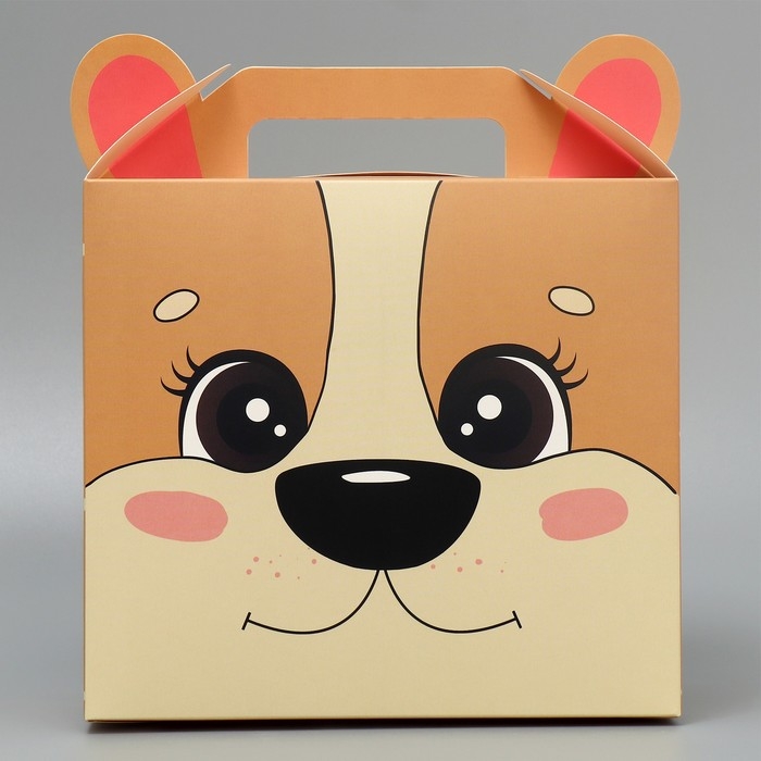 Коробка подарочная складная, упаковка, &laquo;Корги&raquo;, 23 х 20 х 10 см