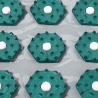 Ипликатор-коврик, основа ПВХ, 140 модулей, 28 &times; 64 см, цвет прозрачный/зелёный