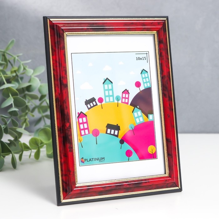 Фоторамка пластик "Офис 2" 10х15 см, яшма