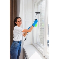 Окномойка с металлической ручкой и сгоном, 25&times;90 см, поролон