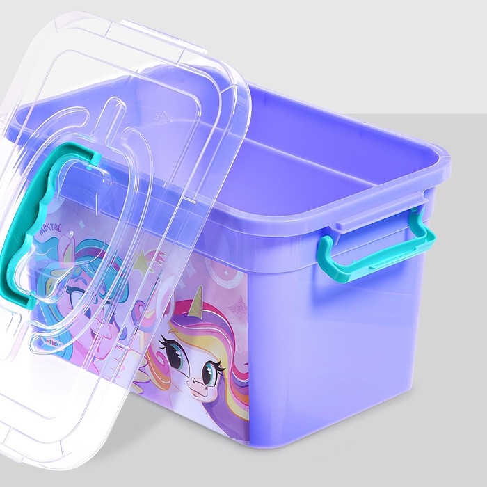 Ящик для хранения игрушек «Радужные единорожки», 6,5 л Ящик для хранения игрушек «Радужные единорожки», 6,5 л