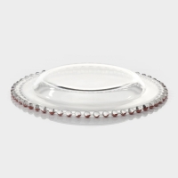 Тарелка стеклянная &laquo;Орбита&raquo;, d=21 см, цвет розовое золото