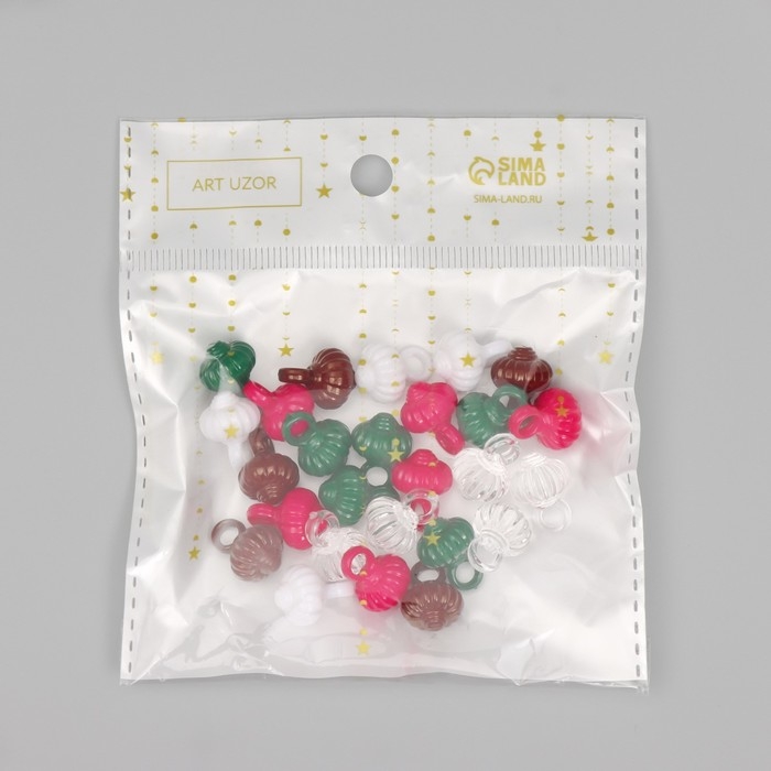 Декор для творчества пластик Декор для творчества пластик "Тыковка" МИКС набор 20 гр 1х1х1,5 см