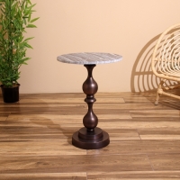 Стол кофейный 41х41х57 см, алюминий/мрамор Стол кофейный 41х41х57 см, алюминий/мрамор