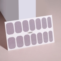 Лаковые полоски для маникюра, 14 шт, с блёстками, цвет серый Лаковые полоски для маникюра, 14 шт, с блёстками, цвет серый