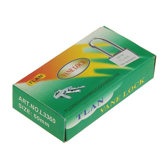 Замок навесной, тип 6, 6х60 мм, длинная дужка Замок навесной, тип 6, 6х60 мм, длинная дужка