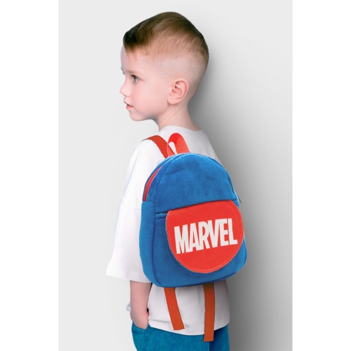 Рюкзак плюшевый на молнии, с карманом, 19 х 22 см Рюкзак плюшевый на молнии, с карманом, 19 х 22 см "Супер-герои", Мстители