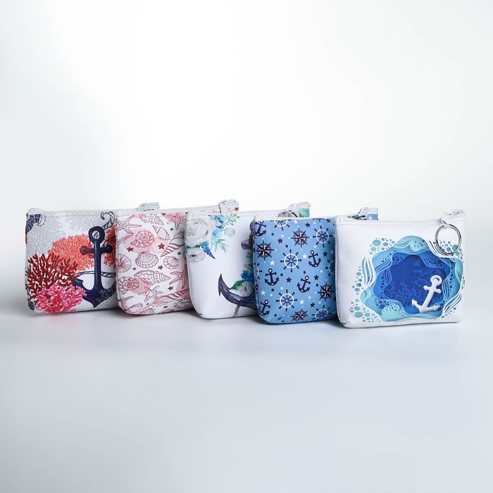 Кошелёк на молнии &laquo;Выбражулька&raquo;, цвет МИКС/голубой