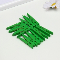 Прищепки дерево, 45 мм, (набор10 шт.)  зелёный