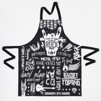 Фартук Доляна Rock'n'roll, 60 &times; 70 см, рогожка, хлопок 100 %, 160 г/м&sup2;