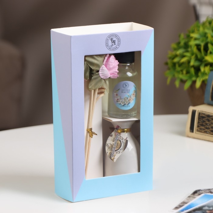 Набор подарочный с диффузором Набор подарочный с диффузором "Ваза с цветком" орхидея, "Богатство Аромата"