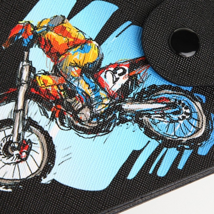 Кошелёк на кнопке, цвет чёрный