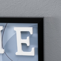 Фоторамка пластик на 5 фото 9х13 см "Дом" с прищепками, чёрная 60х40х2 см