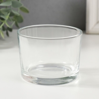 Подсвечник стекло на 1 свечу "Круглый" прозрачный 8х8х6 см Подсвечник стекло на 1 свечу "Круглый" прозрачный 8х8х6 см