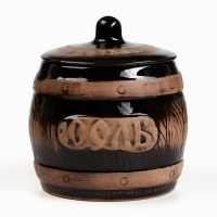 Бочонок "Соль" 1,2л / 14х16см, старина Бочонок "Соль" 1,2л / 14х16см, старина