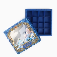 Коробка под 16 конфет &laquo;Новогодняя сказка&raquo;, 18.9 х 18.9 х 3.8 см, Новый год