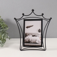 Фоторамка металл на 1 фото 10х15 см "Принцесса" черный 21х22,5 см Фоторамка металл на 1 фото 10х15 см "Принцесса" черный 21х22,5 см