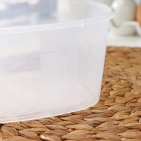 Контейнер пищевой RICCO, 2,65 л, 21,5&times;21,5&times;10 см, квадрат, цвет прозрачный, крышка голубая