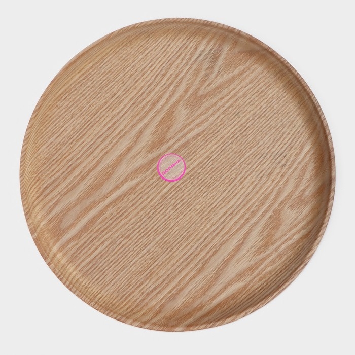 Тарелка Доляна «Заря», d=34 см, дерево, круглая, бежевая Тарелка Доляна «Заря», d=34 см, дерево, круглая, бежевая