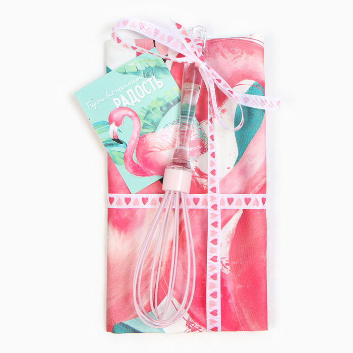 Набор подарочный &laquo;Вдохновения&raquo; полотенце 40х73 см, венчик кухонный.