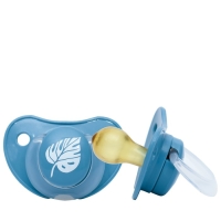 Соска - пустышка латексная классическая &laquo;Листочек&raquo;, от 3 мес., цвет синий
