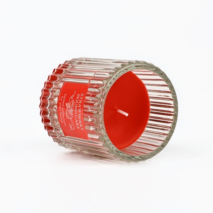 Свеча ароматическая в стекле &laquo;Клубника&raquo;, интерьерная