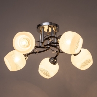 Люстра "Мона" 3х60Вт Е27 Хром, чёрный 53х53х28см Люстра "Мона" 3х60Вт Е27 Хром, чёрный 53х53х28см