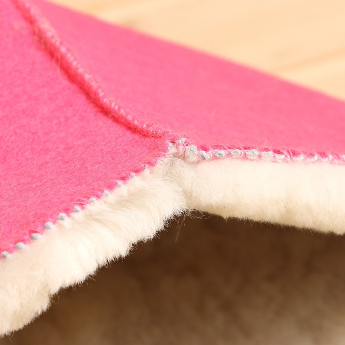 Шапка для бани из овчины, розовая фетр Шапка для бани из овчины, розовая фетр