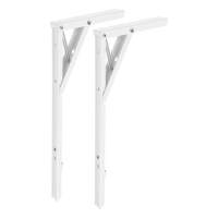 Кронштейн складной для столов и полок ТУНДРА, F001 , 2 шт., длина 350 мм., сталь, цвет белый 97039 Кронштейн складной для столов и полок ТУНДРА, F001 , 2 шт., длина 350 мм., сталь, цвет белый 97039