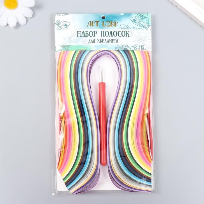 Набор для квиллинга 260 полосок ширина 1 см длина 38 см, инструмент "Разноцветные"