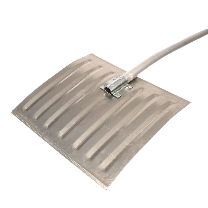 Лопата алюминиевая, 428 &times; 375 мм, с металлической планкой, алюминиевый черенок с V-ручкой