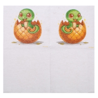 Салфетки новогодние бумажные &laquo;С Новым годом: сюрприз&raquo;, однослойные, 24х24 см, 20 шт.