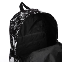 Рюкзак школьный на молнии, цвет чёрный