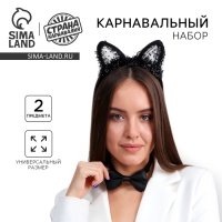Карнавальный набор «Киска», бабочка, ушки Карнавальный набор «Киска», бабочка, ушки