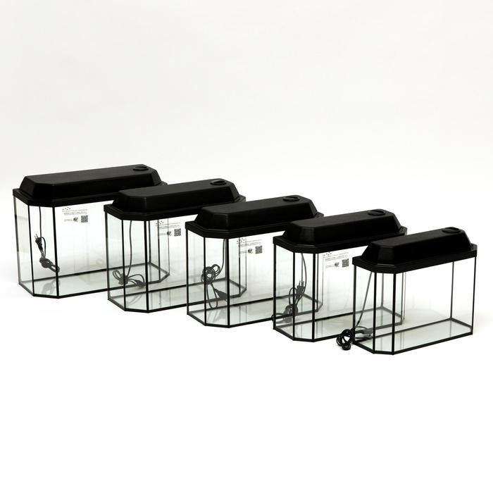 Комплект аквариумов Комплект аквариумов "Матрешка" - 5шт, Панорамные с крышками, 15 л, 20 л, 25 л, 30 л, 40 л