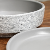 Горшок цветочный "Бонсай" для кактусов и суккулентов, серый, 2,6 л