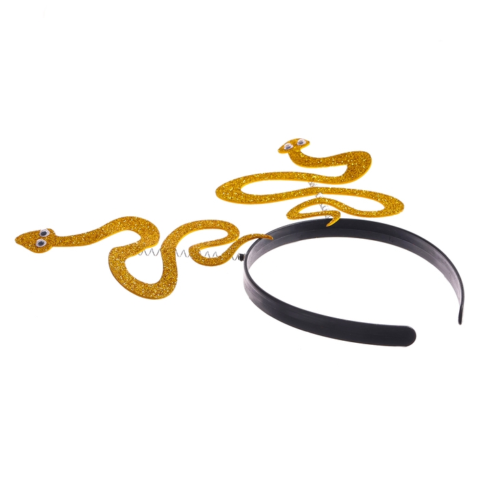 Новый год! Карнавальный ободок &laquo;Змея&raquo;, цвет золотой
