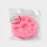 Молд Доляна «Полусфера», силикон, 6,5×6,5×1,5 см, цвет МИКС Молд Доляна «Полусфера», силикон, 6,5×6,5×1,5 см, цвет МИКС