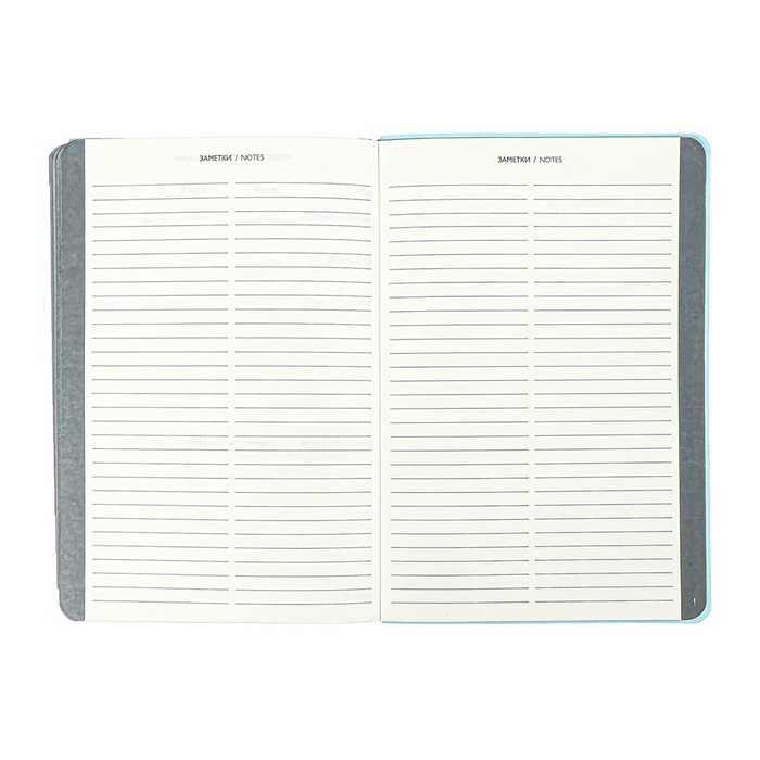 Еженедельник датир 2025г мягк обл иск кож А5 80л ESCALADA, бл тис, кр бл 70 г/м&sup2;, синий