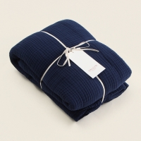 Плед SL Home 4х слойн.муслин 130*170 см, цв.синий 100% хлопок Плед SL Home 4х слойн.муслин 130*170 см, цв.синий 100% хлопок