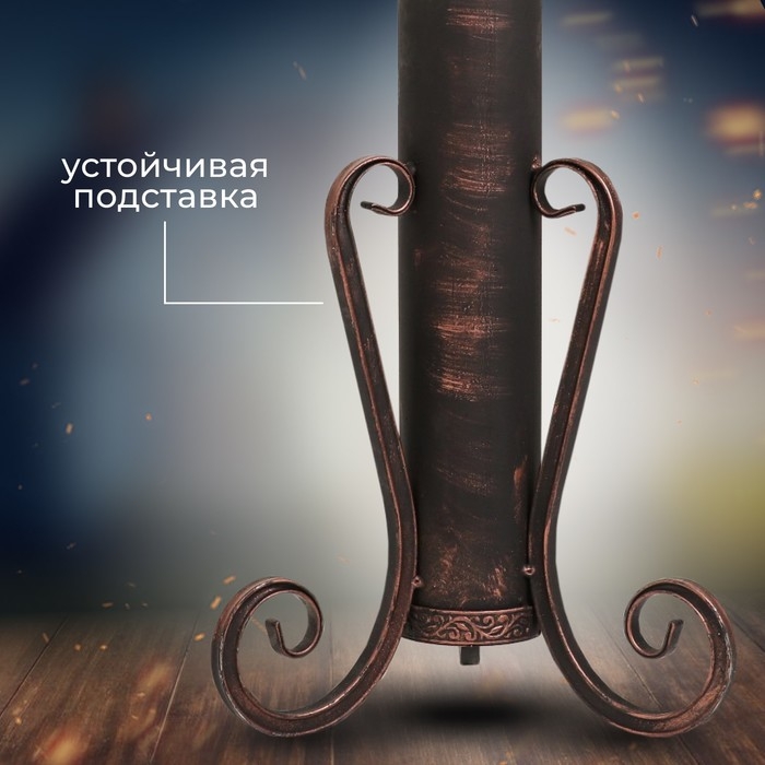 Кованая подставка для шампуров, бронзовая, 53 см