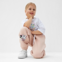 Брюки для девочки MINAKU: CRUSH, цвет розовый, рост 134 см